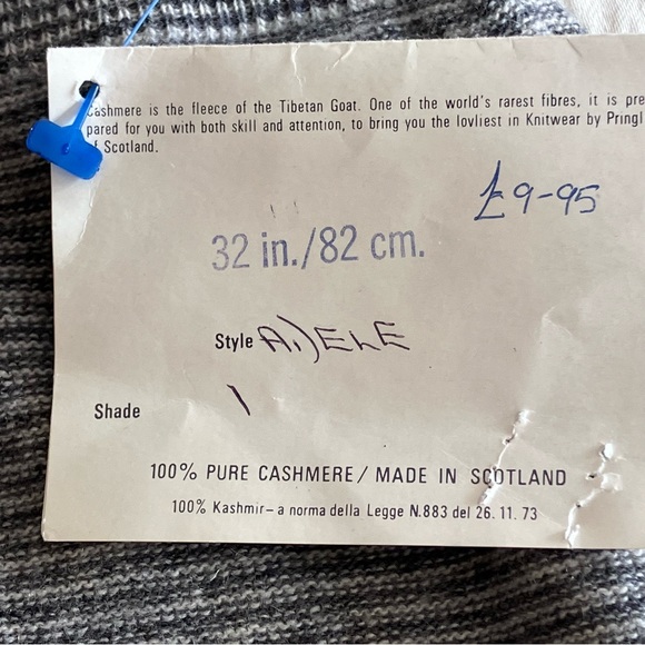 NWT VTG Pringle cashmere grey/white Aline skirt w/ elastic waistband - Picture 10 of 10